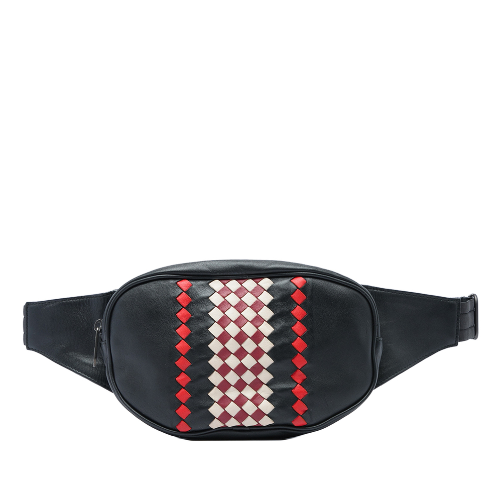 Pre-Loved Bottega Veneta Intrecciato Trimmed Nappa Belt Bag